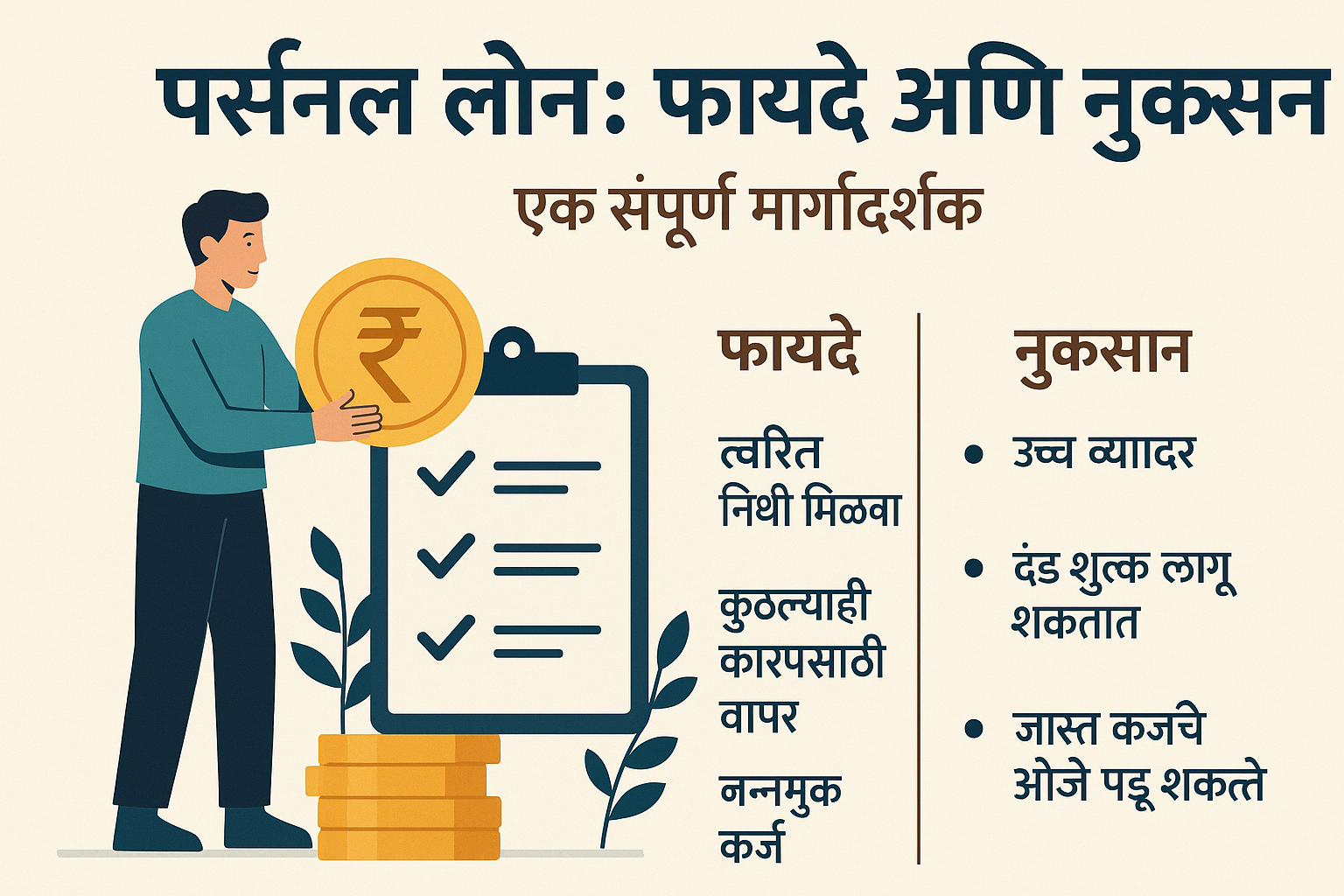 "पर्सनल लोनचे फायदे आणि तोटे